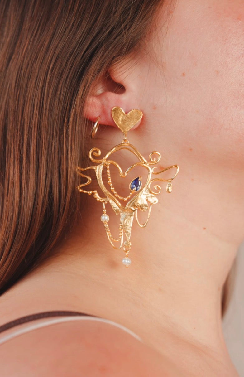 The Darling Heart Earrings - One Of A Kind