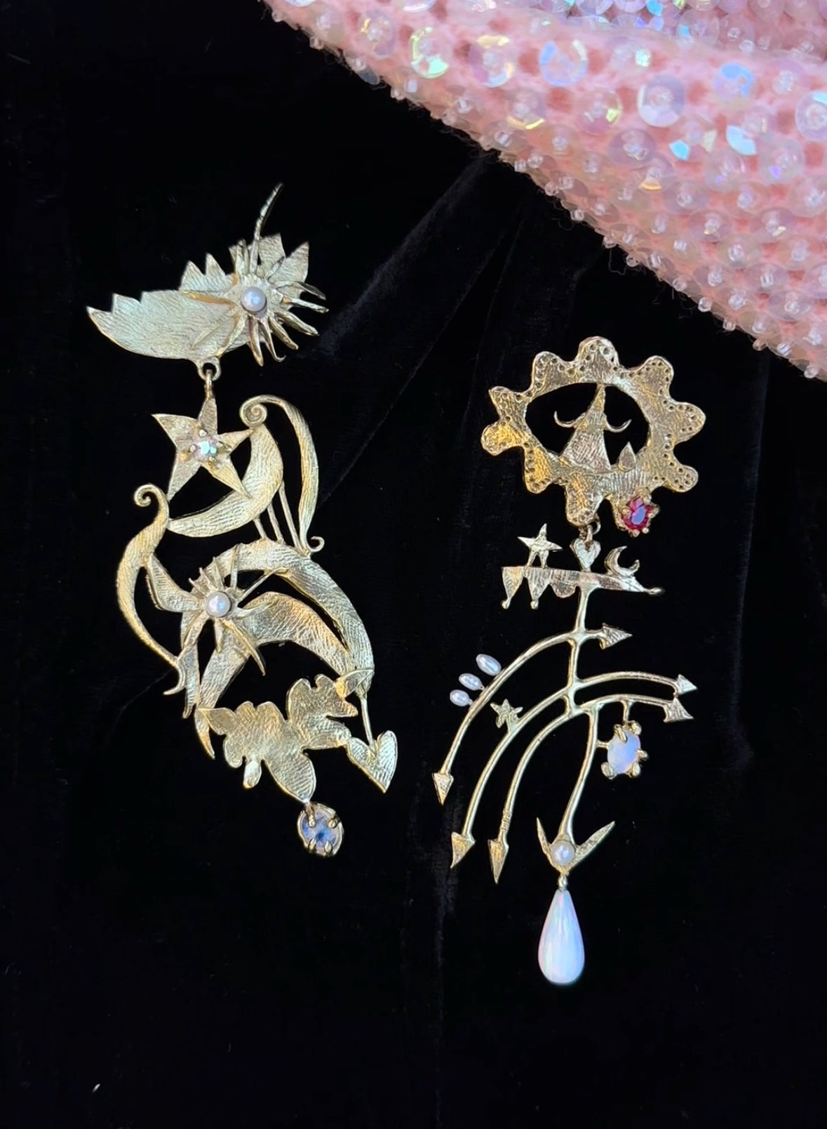 The Celestial Fiction Earrings - One Of A Kind