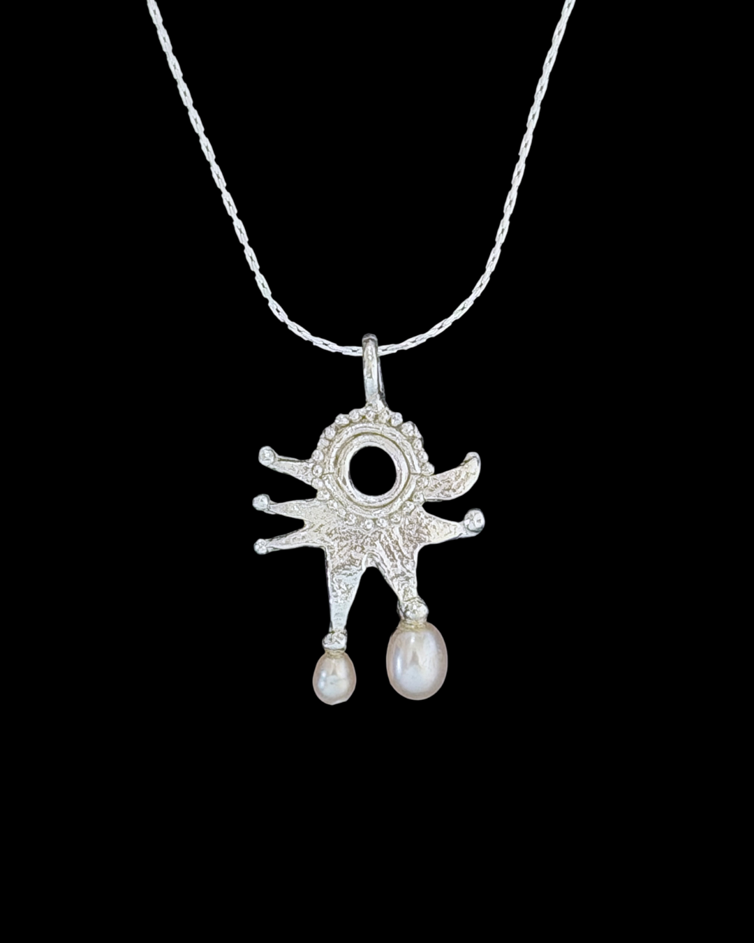 The Pearly Moon Clown Costume Chain - Silver